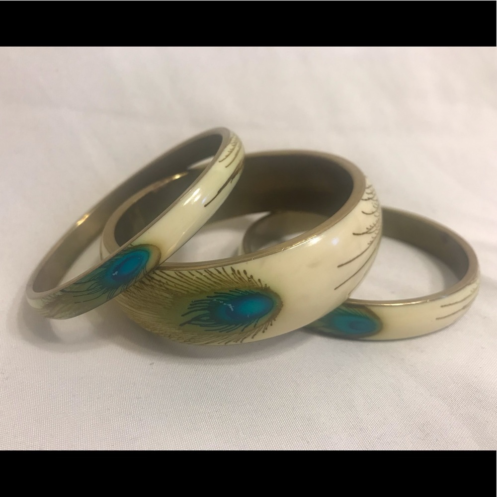 Exotic Bundle Of Bangle Bracelets - image 1